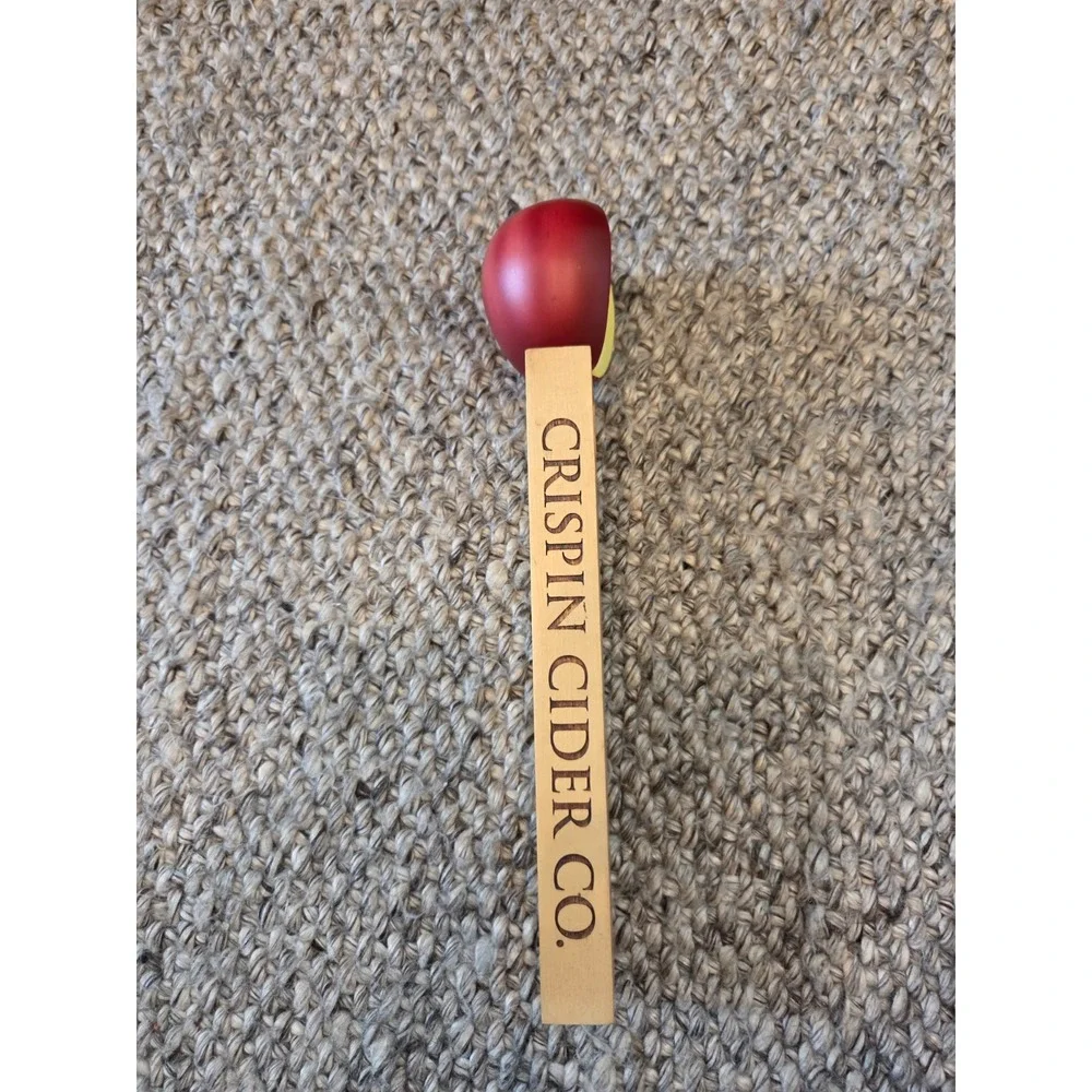 Crispin Cider Co Figural Apple Original Wooden Beer Tap Handle 12''